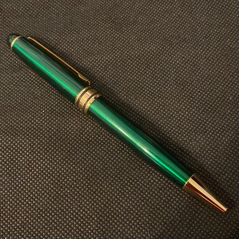 Vintage Sharp International green& Gold Ballpoint Pen